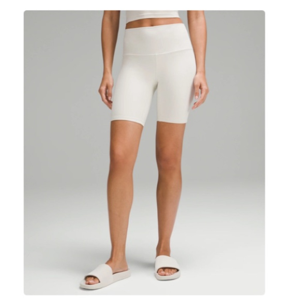 lululemon athletica Cream High-Waist Bike Shorts